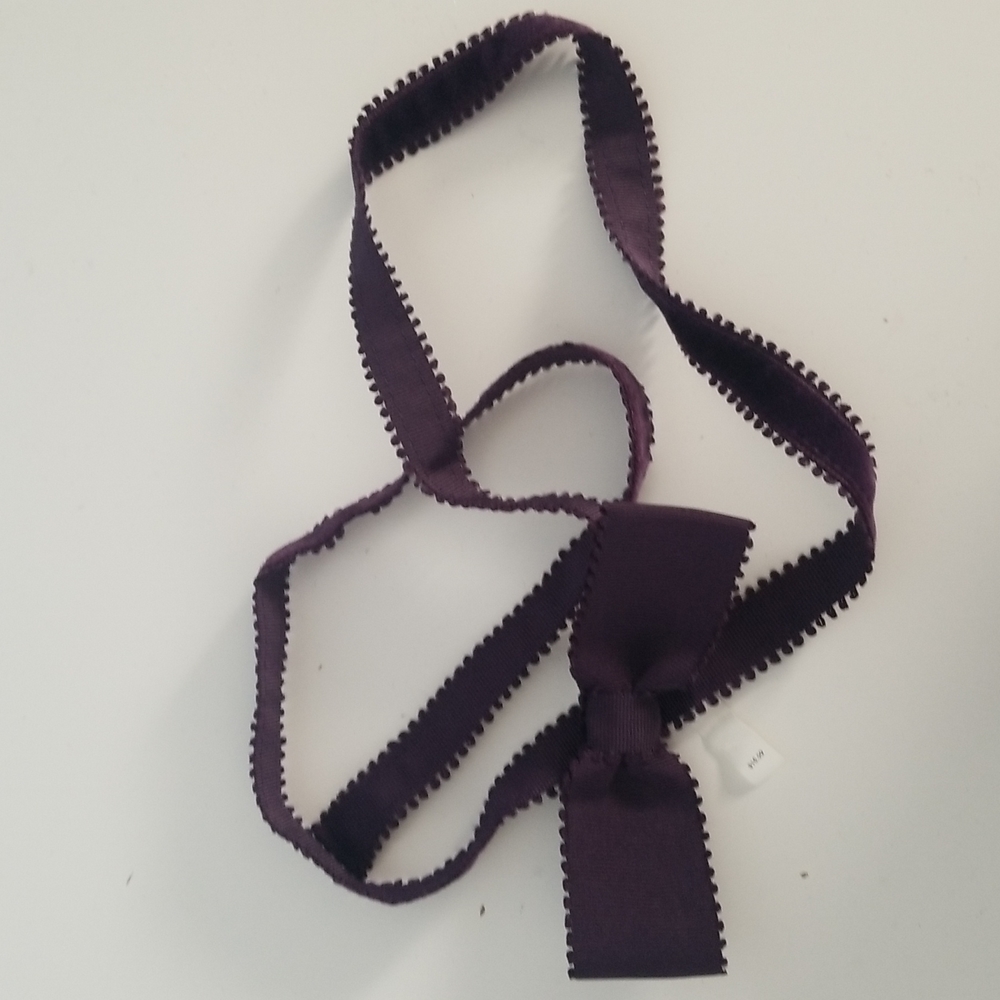 Purple ribbon bow belt